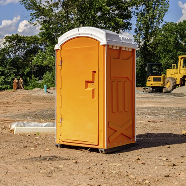 do you offer hand sanitizer dispensers inside the portable restrooms in Burkittsville